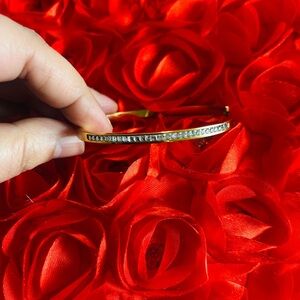 Gold and Silver Rhinestone Bracelet(cuff)openable